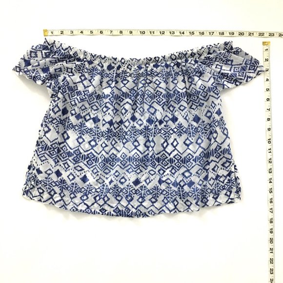 Anthropologie Cloth & Stone Ikat Off The Shoulder Top - M - Picture 4 of 5